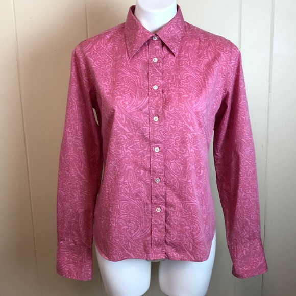 Lands' End Tops - 3/$19 Lands End Paisley Long Sleeve Button Up Top